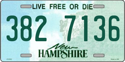 NH license plate 3827136