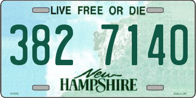 NH license plate 3827140