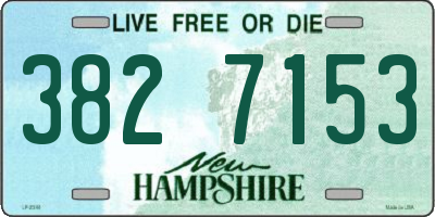 NH license plate 3827153