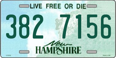 NH license plate 3827156