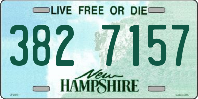 NH license plate 3827157