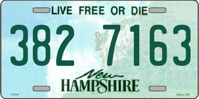 NH license plate 3827163
