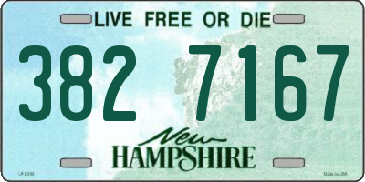 NH license plate 3827167