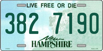 NH license plate 3827190