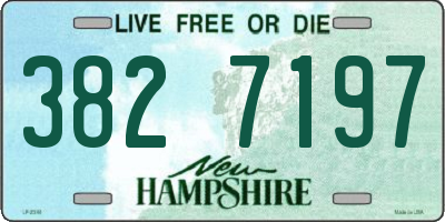 NH license plate 3827197