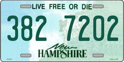 NH license plate 3827202