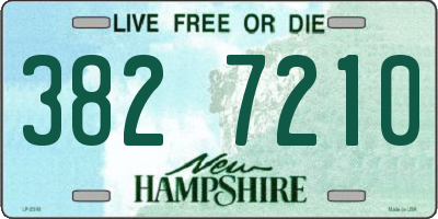 NH license plate 3827210