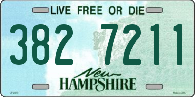 NH license plate 3827211