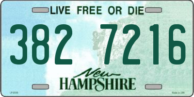NH license plate 3827216