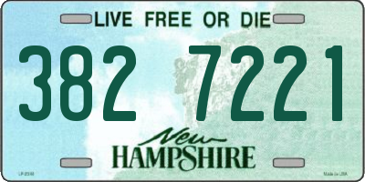 NH license plate 3827221
