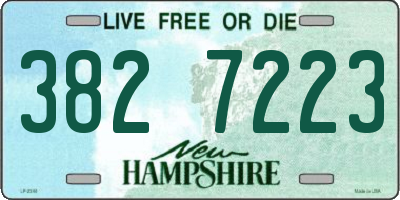 NH license plate 3827223