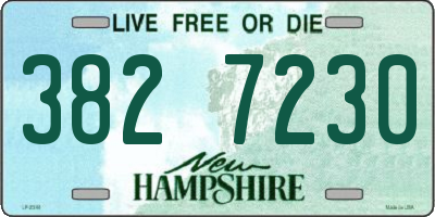 NH license plate 3827230