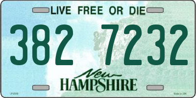 NH license plate 3827232