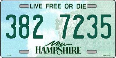 NH license plate 3827235