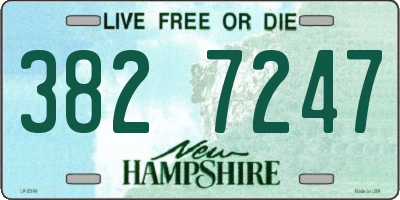 NH license plate 3827247