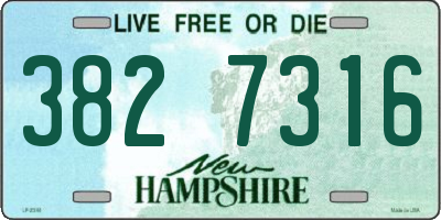 NH license plate 3827316