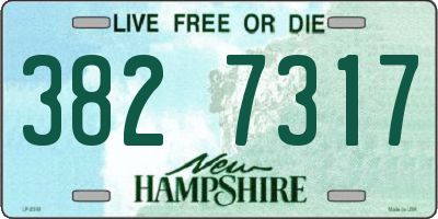 NH license plate 3827317