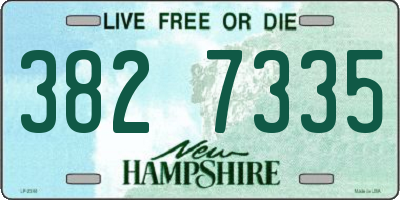 NH license plate 3827335