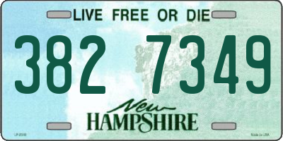 NH license plate 3827349