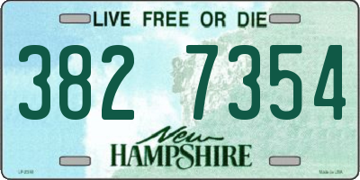 NH license plate 3827354