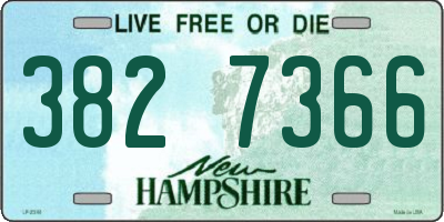 NH license plate 3827366