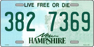 NH license plate 3827369