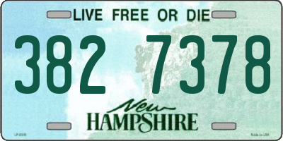 NH license plate 3827378