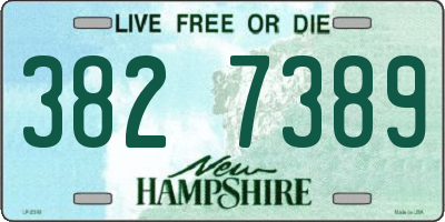 NH license plate 3827389
