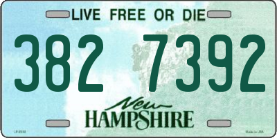 NH license plate 3827392