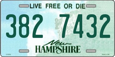 NH license plate 3827432