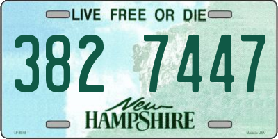 NH license plate 3827447