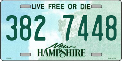 NH license plate 3827448