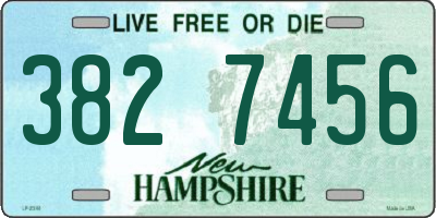 NH license plate 3827456