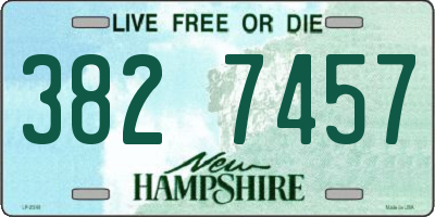 NH license plate 3827457