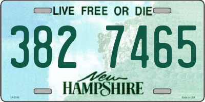 NH license plate 3827465