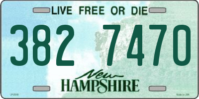 NH license plate 3827470