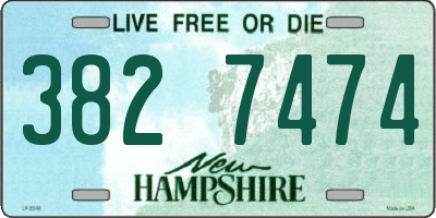 NH license plate 3827474