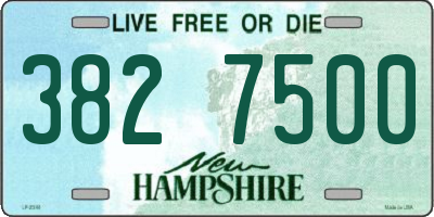 NH license plate 3827500