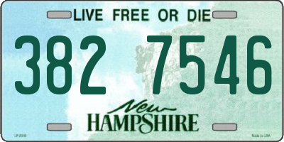 NH license plate 3827546