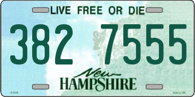 NH license plate 3827555