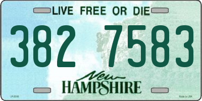 NH license plate 3827583