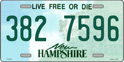 NH license plate 3827596