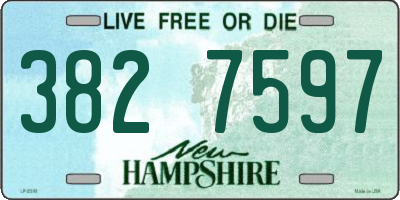 NH license plate 3827597