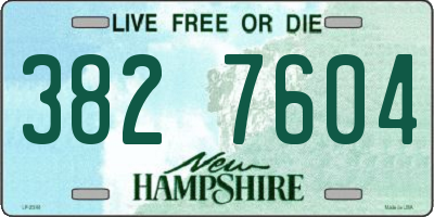 NH license plate 3827604
