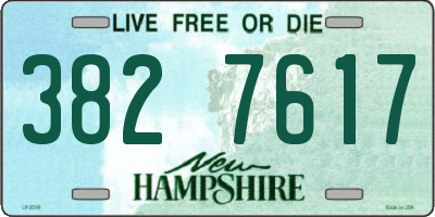 NH license plate 3827617