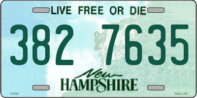 NH license plate 3827635