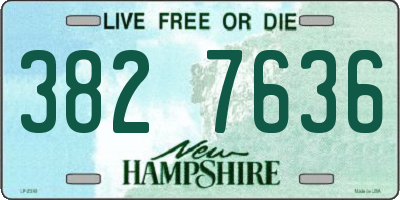NH license plate 3827636