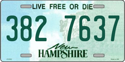 NH license plate 3827637