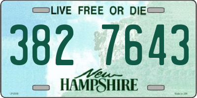 NH license plate 3827643