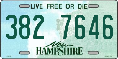 NH license plate 3827646
